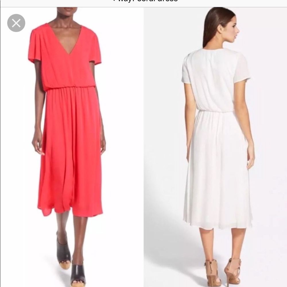 WAYF Coral Blouson midi dress